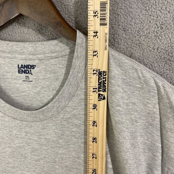 NWOT Lands' End Men's XXL Gray Heather Crewneck T-Shirt Cotton Casual Wear - Picture 4 of 8